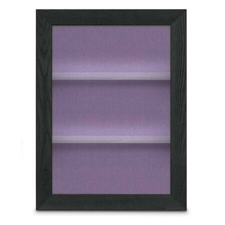 United Visual Products Outdoor Enclosed Combo Board, 42"x32", Black Frame/Black & Cobalt UVCB4232ODB-BLACK-COBACC